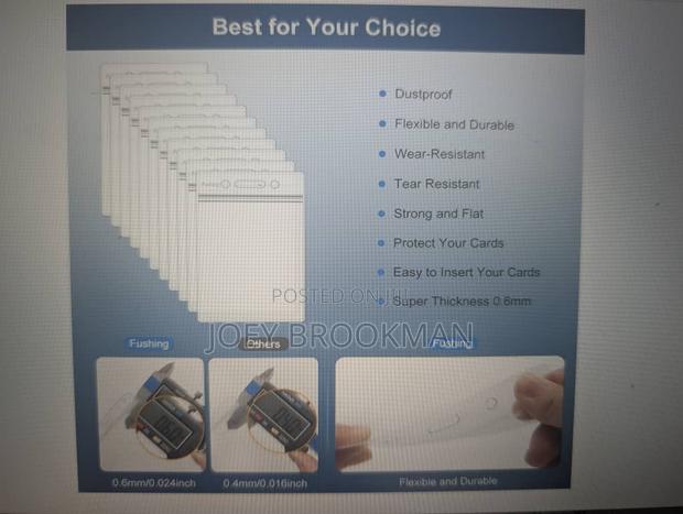 Fushing Pack Of 50 Clear Plastic Vertical Badge Holders, Name Tag photo 3