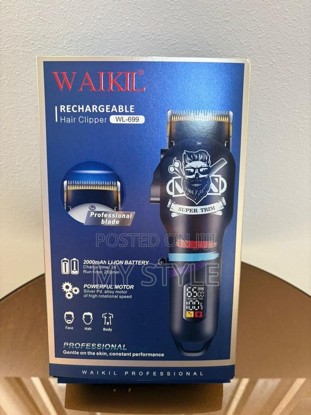 Waikil Professional Cordless Hair Clippers With Battery Level Display