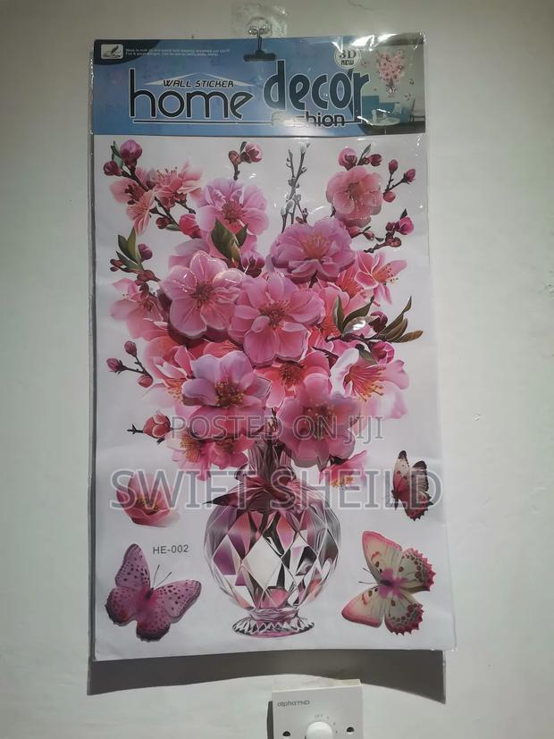 3d Wall Flower With Butterfly