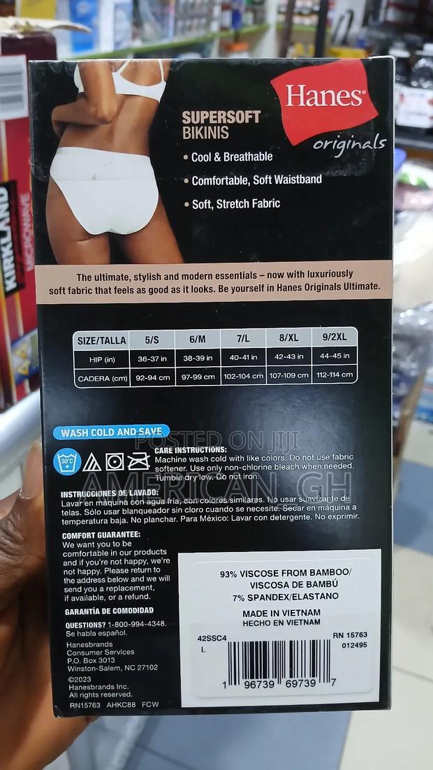 Hanes Originals Women Panties, 4pcs (S M L Xl)