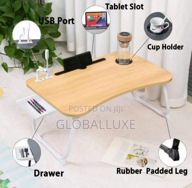 Adjustable Laptop Table – Foldable Portable Design