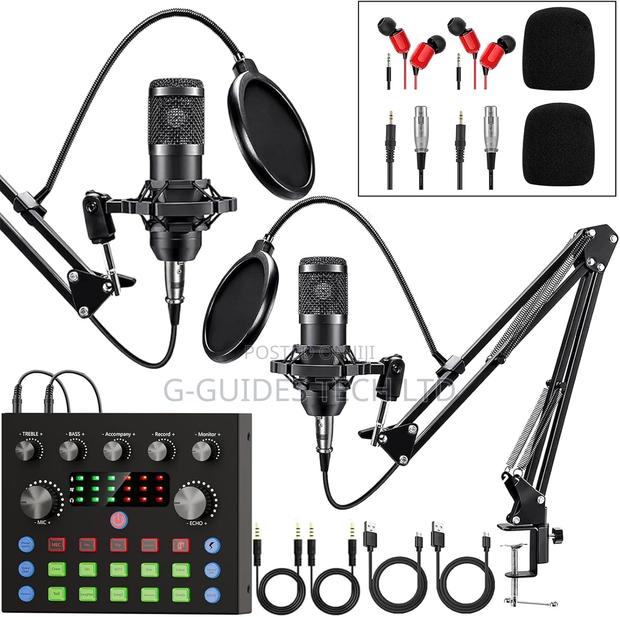 Bm-800 Condenser Microphones Dual Podcasting Equipment Bundle