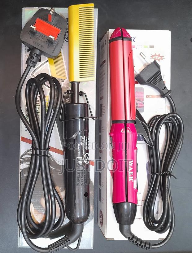 Hot Comb + Straightener With Curler Package. · Photo 2