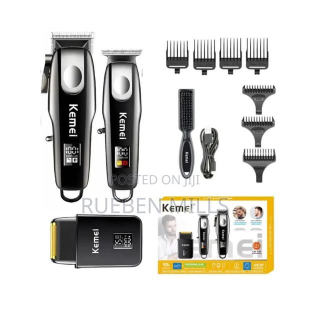 Three In One Super Strong Kemei Hair Clipper Barbering Machine 3 In 1. · Photo 4