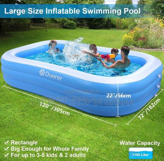 Duerer Inflatable Swimming Pool 305cm X 182cm X 56cm For Kids Adults photo 3