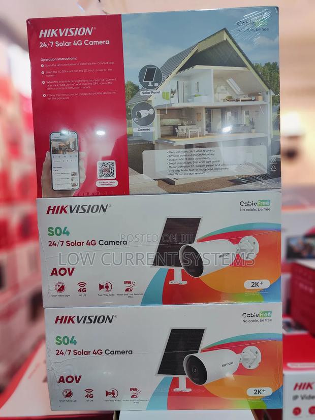 Hikvision Ds-2cfs04/4g 4mp 24/7 Solar 4g Camera Sim Bullet Camera · Photo 1