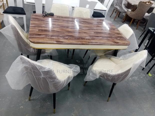 6 Seater Marble With Comfortable Seat Dining Set · Photo 3