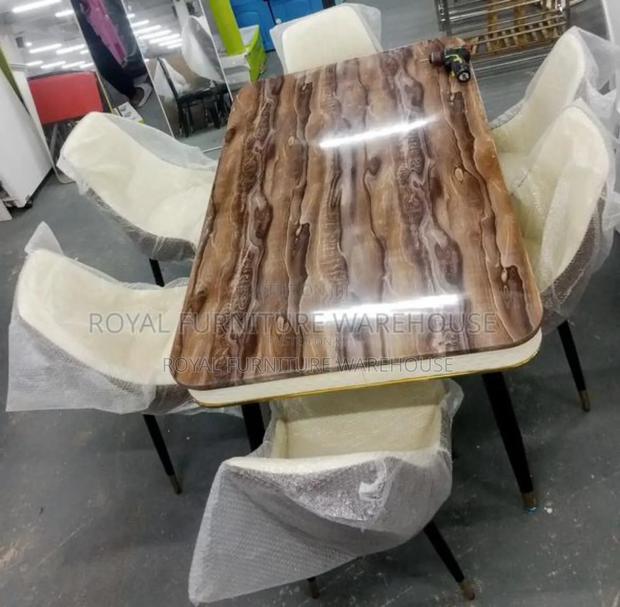6 Seater Marble With Comfortable Seat Dining Set · Photo 4