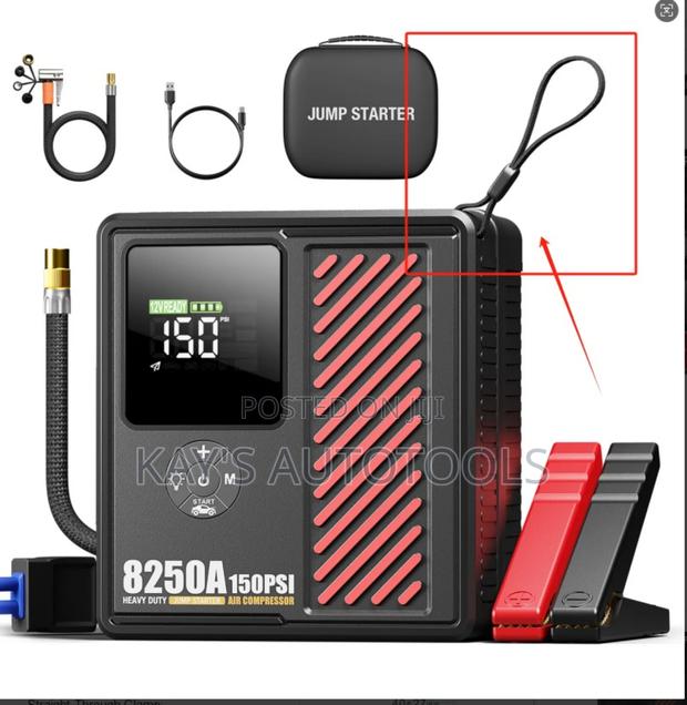 High Quality Heavy Duty Jump Starter With Led Display and Tire Pump photo 4