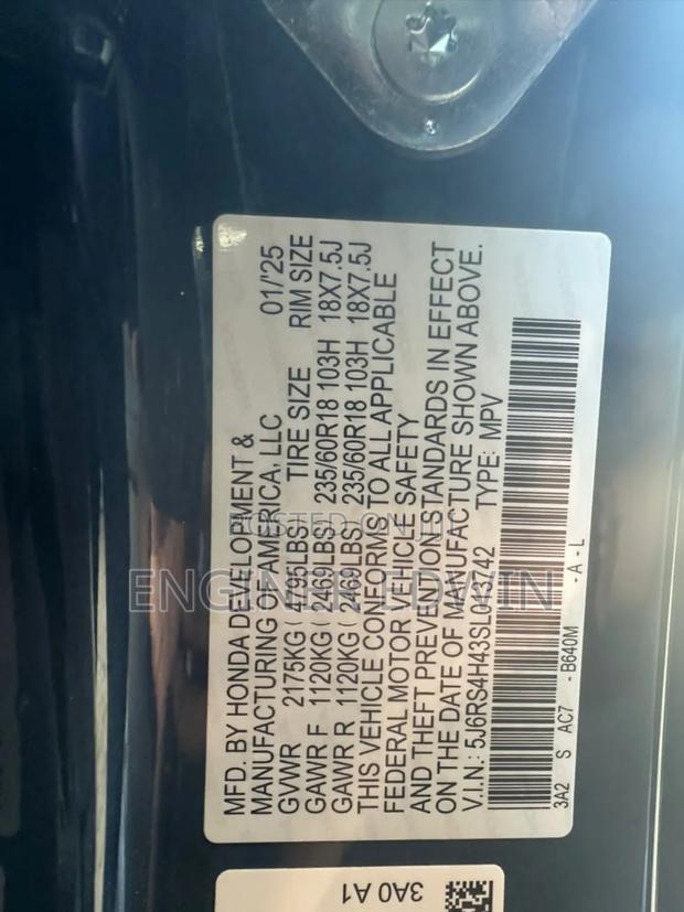 Honda CR-V EX AWD 2025 Blue photo 10