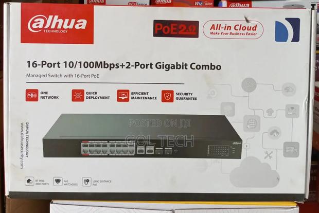 Dahua 16port Poe Switch 10/100 MBPS + 2-Port Combo 2.0 Managed Switch photo 2