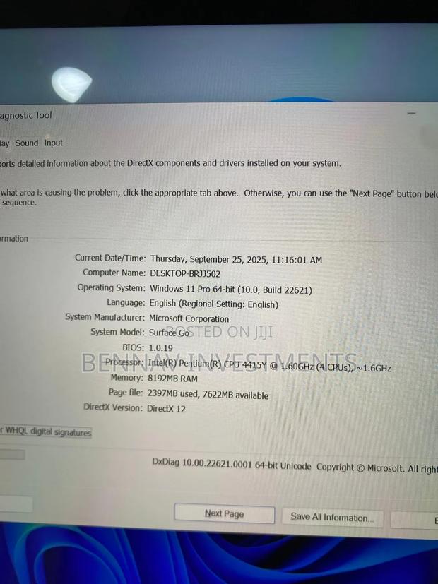 Laptop Microsoft Surface Go 8GB Intel Pentium SSD 128GB photo 3