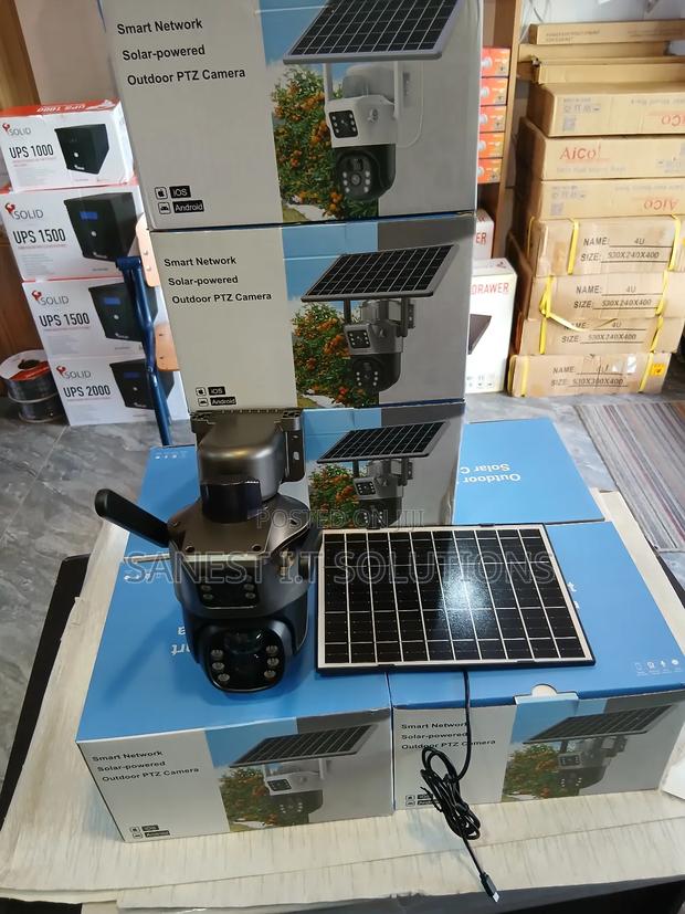 Solar Camera With 2 Lens 8mp CCTV Camera 4g photo 2