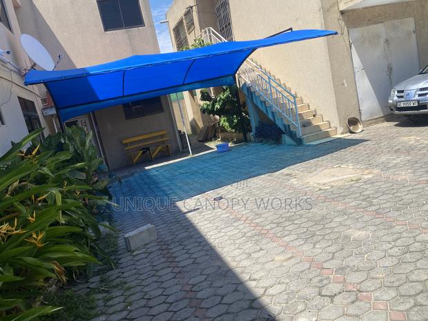 Traditional Color Blue Carport photo 3