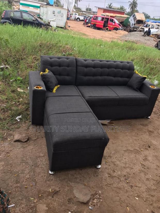 L Shape Sofa With Pillows · Photo 3