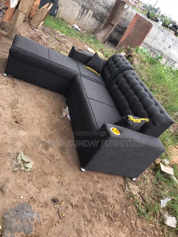 L Shape Sofa With Pillows · Photo 4