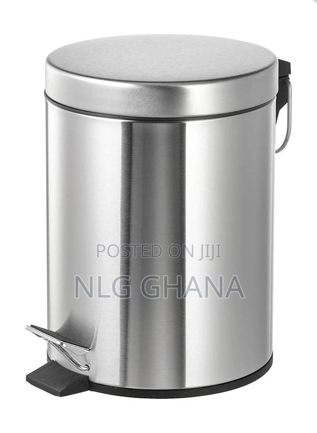 5l Round Chrome Garbage Can Home Hotel Office Stylish. Ghx7246 · Photo 1