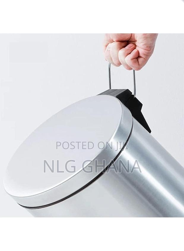 5l Round Chrome Garbage Can Home Hotel Office Stylish. Ghx7246 · Photo 2