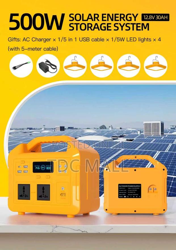 Rechargeable Solar Generator 500watts + Solar Panel · Photo 2