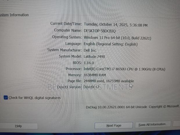 Laptop Dell Latitude 7490 16GB Intel Core i7 SSD 256GB photo 7