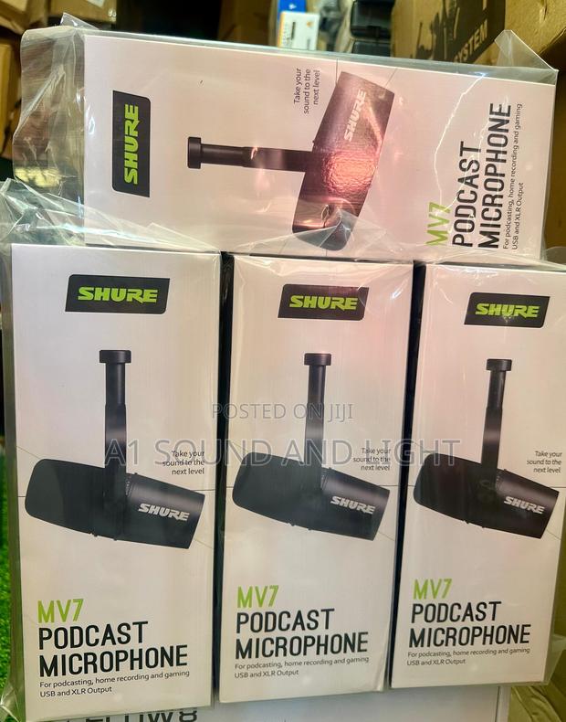 Shure Mv7 Dynamic Dual XLR/USB Podcasting Microphone, Black [4pcs] · Photo 4