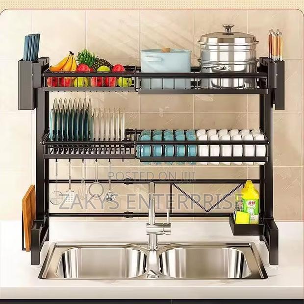 Expandable Metallic Non Stick Oversink Dish Rack photo 2