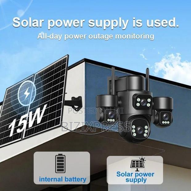 4 Lens 4 Videos 4g Solar Security Camera photo 3