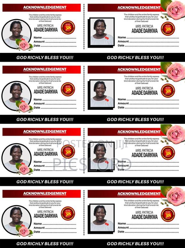 Funeral Receipt Book