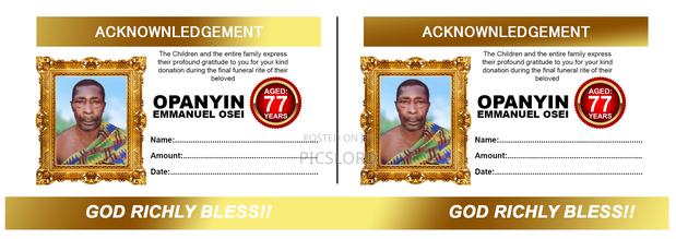 Funeral Receipt Book