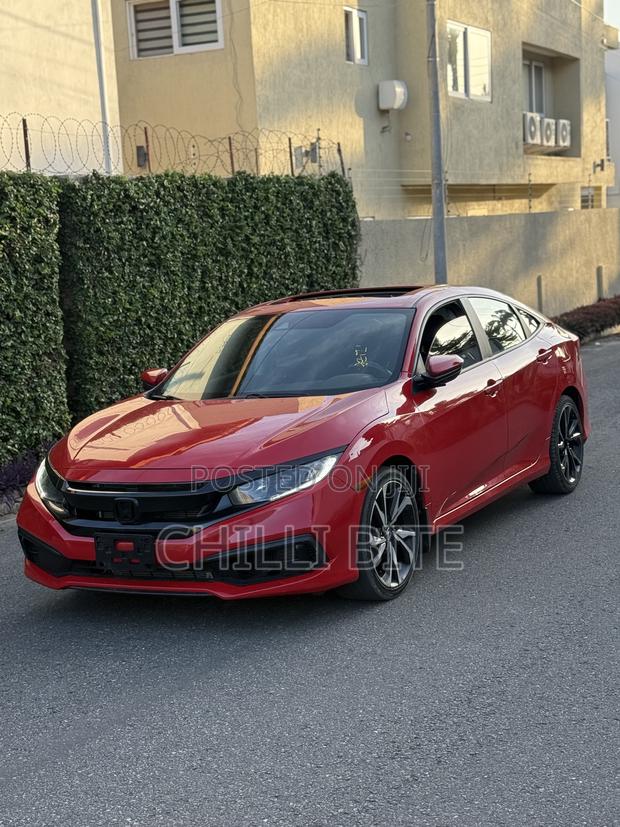 Honda Civic EX Sedan 2019 Red photo 3