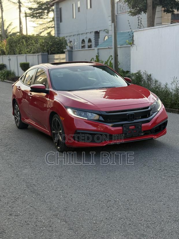 Honda Civic EX Sedan 2019 Red photo 2