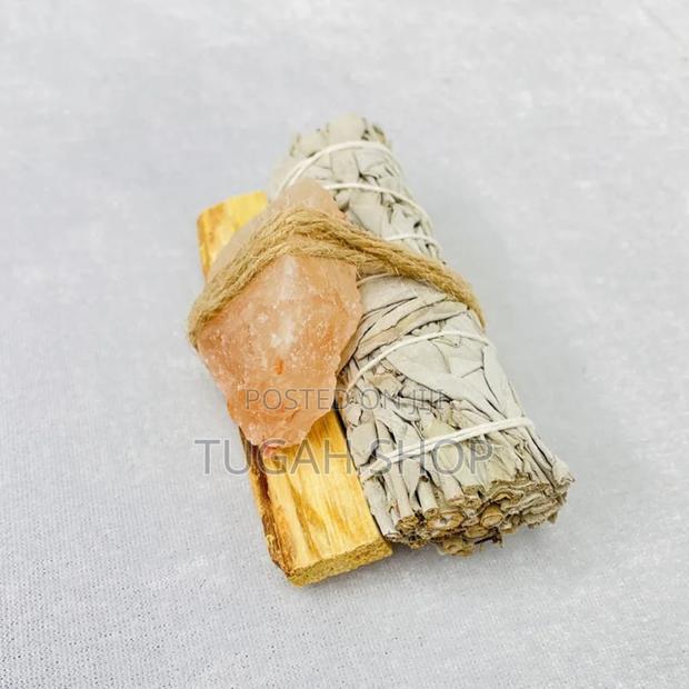 White Sage With Pato Santo And Crystals Bundle photo 2
