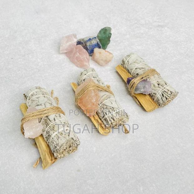 White Sage With Pato Santo And Crystals Bundle photo 4