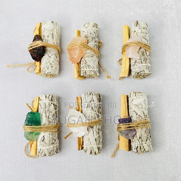 White Sage With Pato Santo And Crystals Bundle photo 5