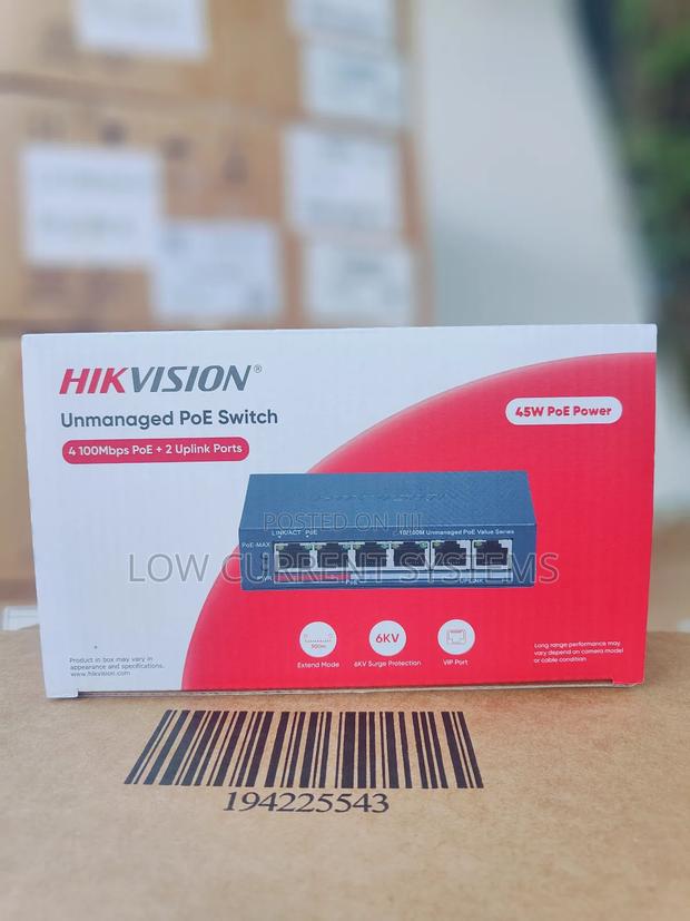 Hikvision 4 Port Poe Switch With Two Uplink · Photo 2