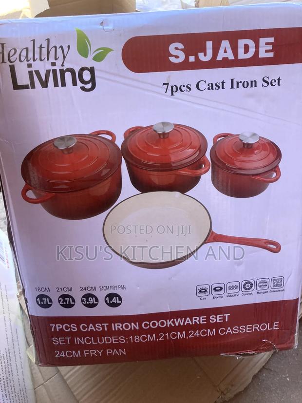 7pcs Cast Iron Cookware Set photo 2