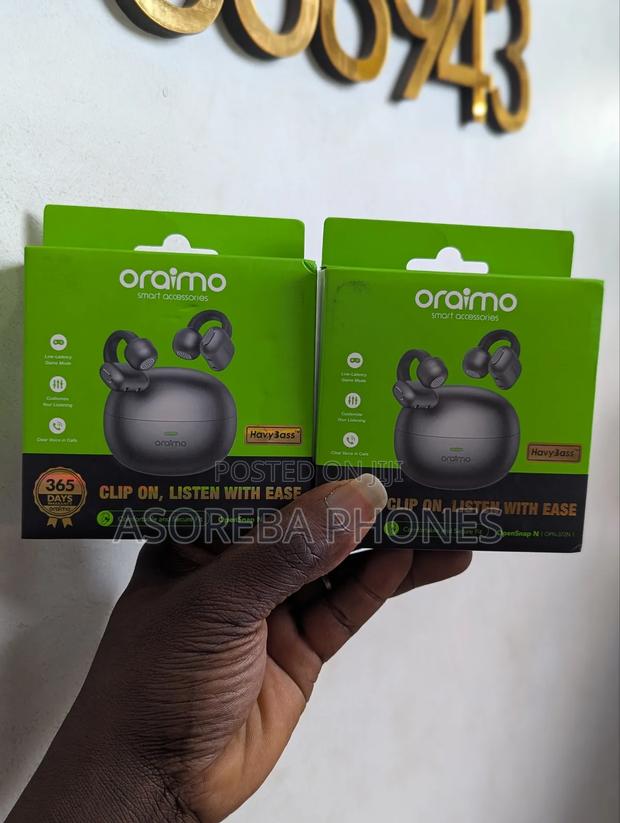 Oraimo Opensnap N Clip-on Open-Ear True Wireless Earbuds