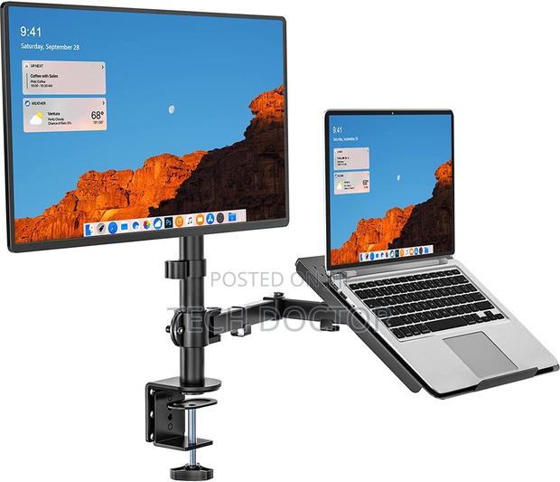 Huanuo Adjustable Single Arm Monitor Laptop Mount