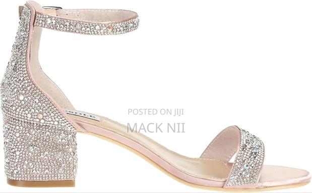 Shesole Women's Ankle Strap Rhinese Block Heels Bridal Size 39 photo 3