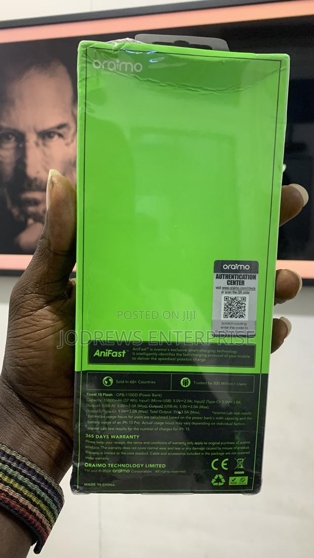 Oraimo Toast 15 Flash 10000mah Fast Charging Power Bank photo 4