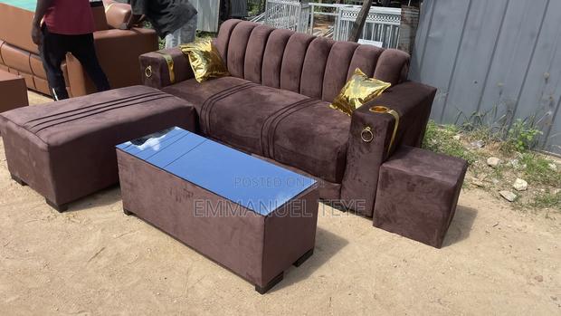 Brown Wish Sofa With Golden Pillows · Photo 4
