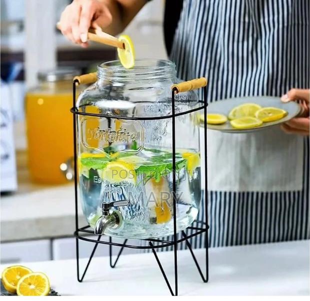 Glass Jar Dispenser With Stand photo 2