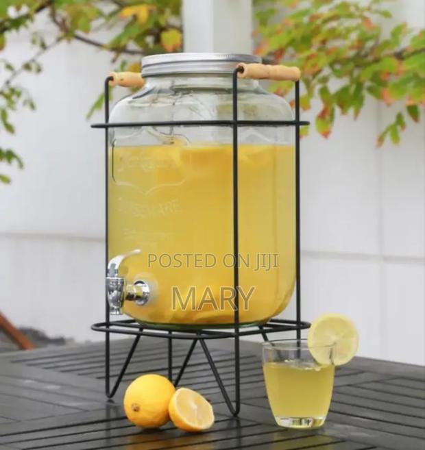 Glass Jar Dispenser With Stand photo 3