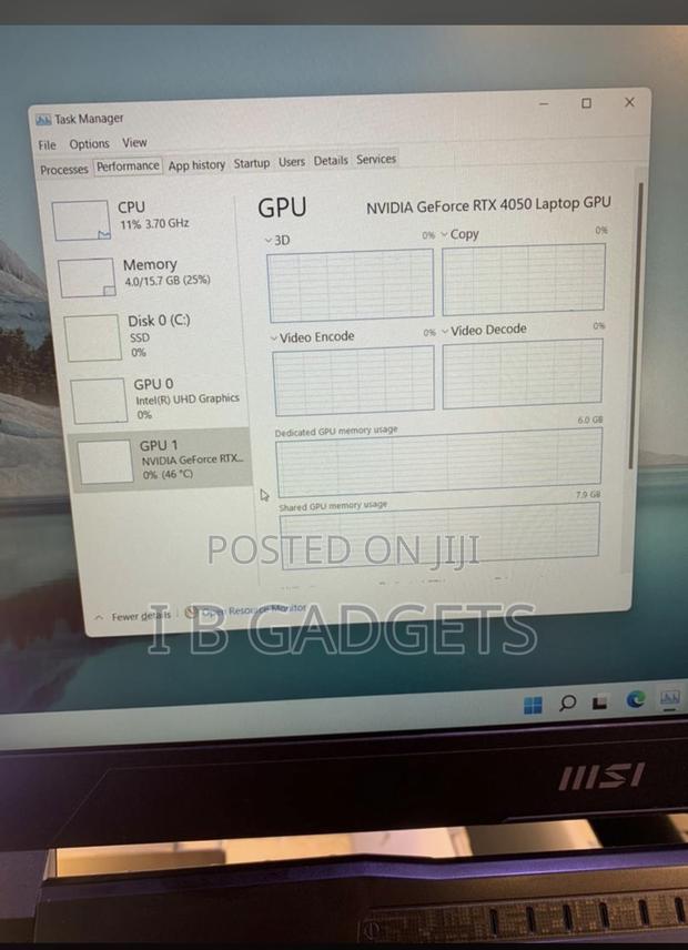 Laptop MSI Katana 15 16GB Intel Core I7 SSD 1T photo 5