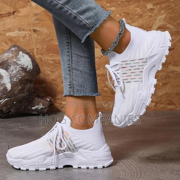 Ladies Lace-Up Striped Sports Shoes - Fast Delivery in 2 Hours · Photo 3
