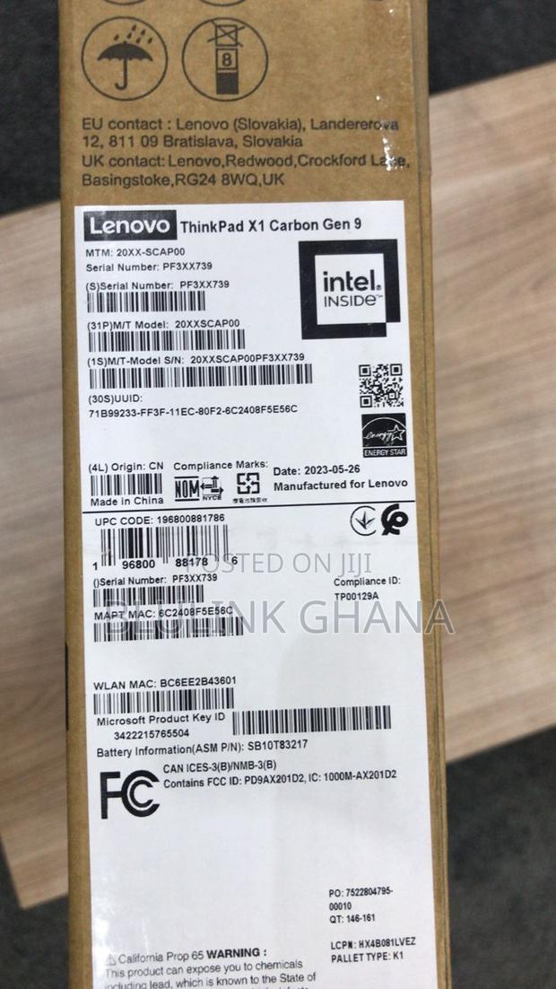 New Laptop Lenovo ThinkPad X1 Carbon 16GB Intel Core I7 SSD 512GB