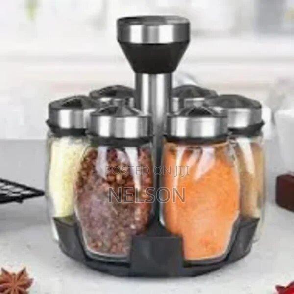 Rotating Spice Rack With Glass Jars. · Photo 2