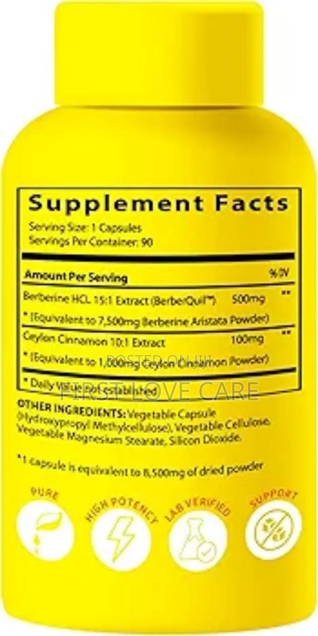 Bioimmune Berberine 15x Potency 8,500mg + Ceylon Cinnamon photo 2