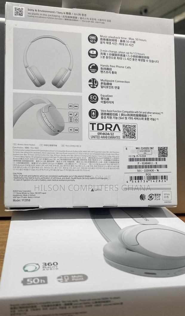 Sony Wh-ch520 Wireless Headphones Bluetooth On-ear Headset photo 2