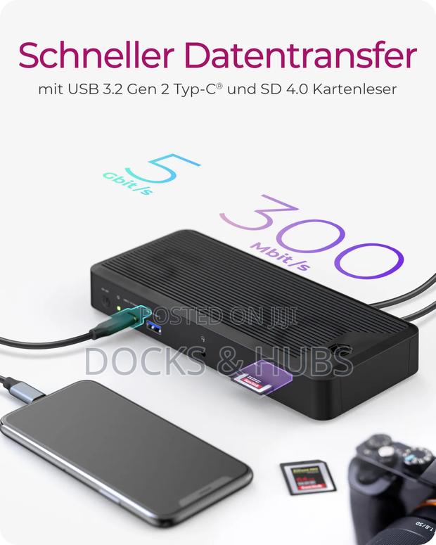 Icy Box Usb-C Docking Station (15-in-1) - 4 Monitors Display photo 4